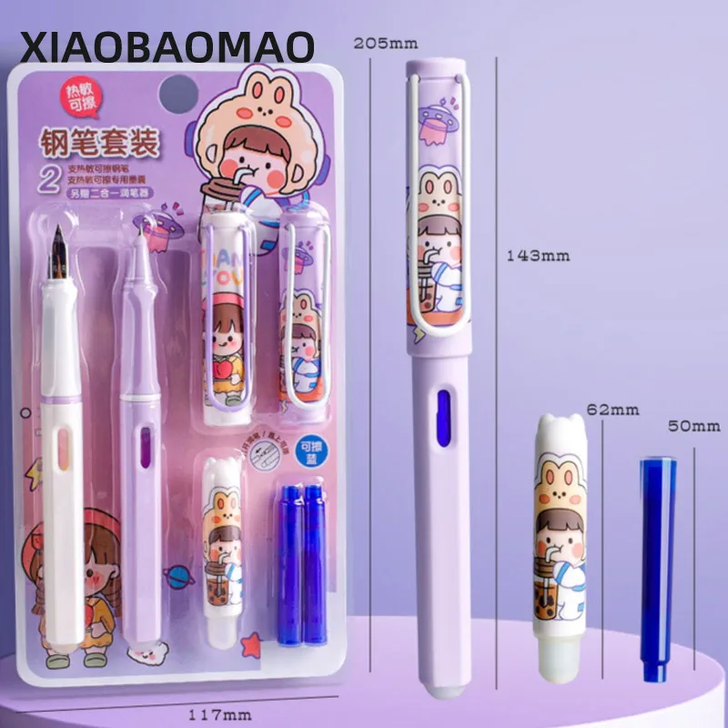 Students use cartoon 0.38mm Erasable Fountain Pen With Ink Sac Cartridge Colorful Stationery School Office Supplies Ink Pens 
Students use cartoon 0.38mm Erasable Fountain Pen With Ink Sac Cartridge Colorful Stationery School Office Supplies Ink Pens