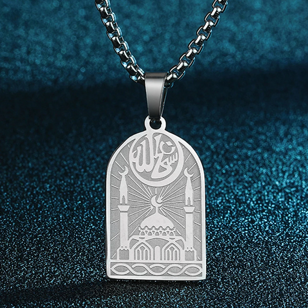 Religious Islamic Mosque Necklace for Men Women Stainless Steel Muslim Architecture Pendants Islamic Believer Jewelry Collar
Religious Islamic Mosque Necklace for Men Women Stainless Steel Muslim Architecture Pendants Islamic Believer Jewelry Collar