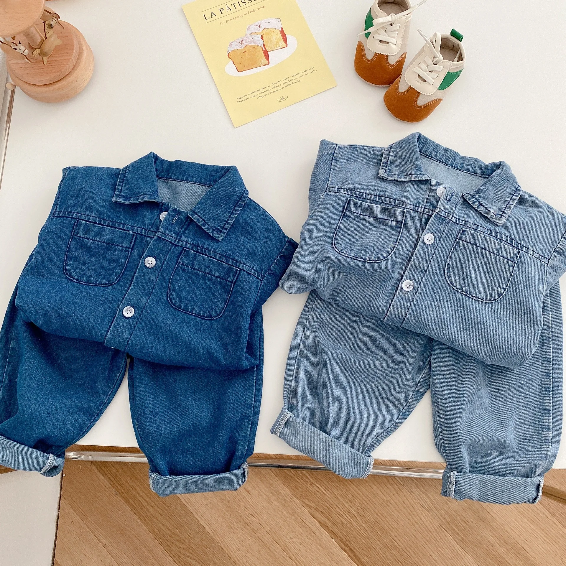 Children Denim Clothes Set Autumn Boy Baby Solid Casual Long Sleeve Shirt + Jeans 2pcs Kid Girl Fashion Cotton Simple Tops Suit
Children Denim Clothes Set Autumn Boy Baby Solid Casual Long Sleeve Shirt + Jeans 2pcs Kid Girl Fashion Cotton Simple Tops Suit