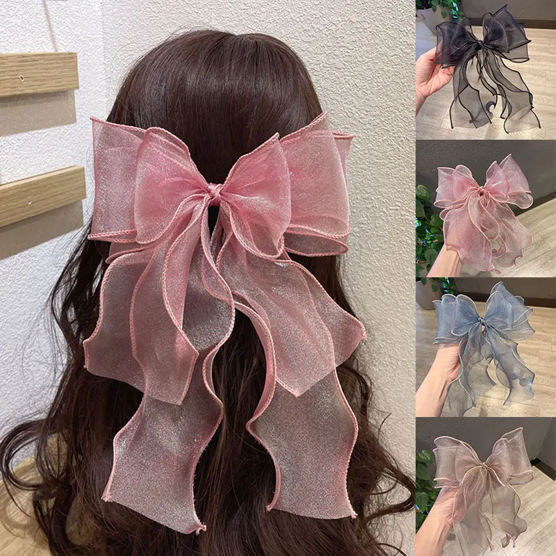 Princess Mesh Oversized Bow Hair Clip For Women Elegant Three-layers Organza Hairpins Cute Korea Style Party Hair Accessories
Princess Mesh Oversized Bow Hair Clip For Women Elegant Three-layers Organza Hairpins Cute Korea Style Party Hair Accessories