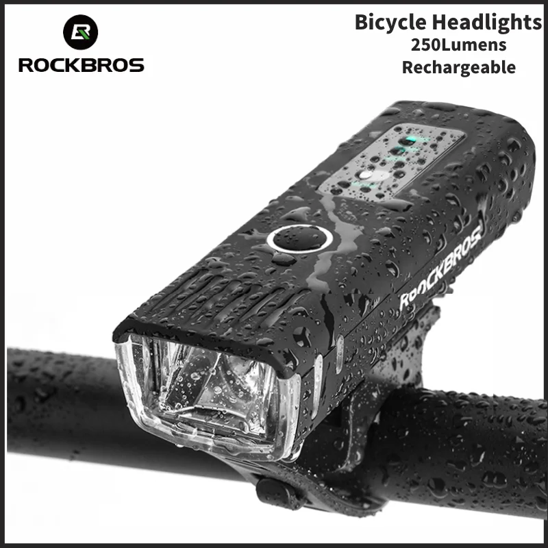 ROCKBROS Bike Light 250Lumens LED Flashlight USB Rechargeable Bike Front Light Waterproof 1500mAh Smart Light Perception
ROCKBROS Bike Light 250Lumens LED Flashlight USB Rechargeable Bike Front Light Waterproof 1500mAh Smart Light Perception