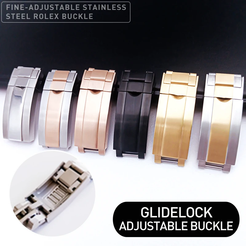 Watch Band Glidelock Clasp For Rolex DAYTONA SUBMARINER GMT Yacht-Master Watch Accessories Steel Fine-tuning Pull Button Buckle
Watch Band Glidelock Clasp For Rolex DAYTONA SUBMARINER GMT Yacht-Master Watch Accessories Steel Fine-tuning Pull Button Buckle
