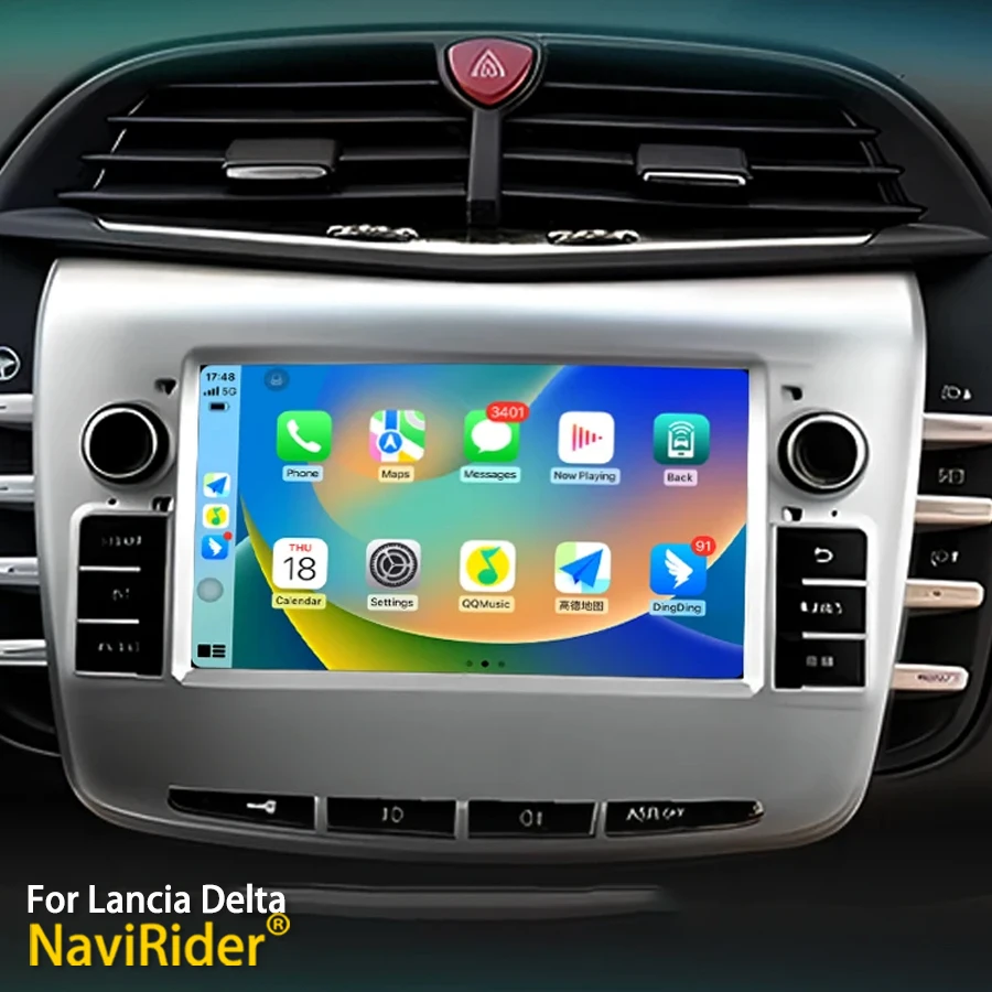 Автомагнитола на Android 14 для Lancia Delta 2009-2019 Carplay Navi мультимедийный автомобильный