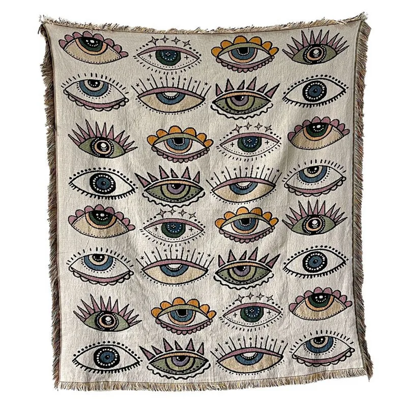 Boho Sofa Throw Blanket Knitted Cotton Sofa Cover Demon Eye Weighted Tapestry Bohemian Tassel Boho Wall Decor
Boho Sofa Throw Blanket Knitted Cotton Sofa Cover Demon Eye Weighted Tapestry Bohemian Tassel Boho Wall Decor