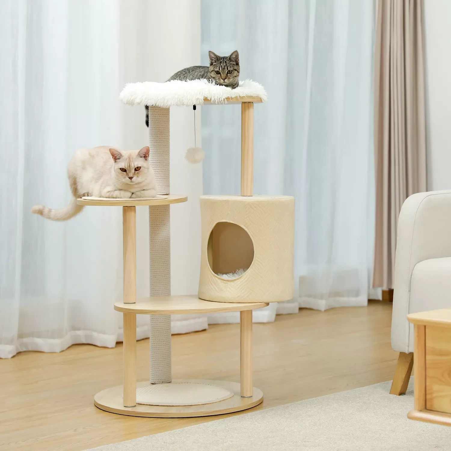 Domestic Delivery Cat Climbing frame Large Cat Scratcher Toy Cat House Tree Pet Furniture Scratched Wooden Tree Cat Jump Lladder
Domestic Delivery Cat Climbing frame Large Cat Scratcher Toy Cat House Tree Pet Furniture Scratched Wooden Tree Cat Jump Lladder