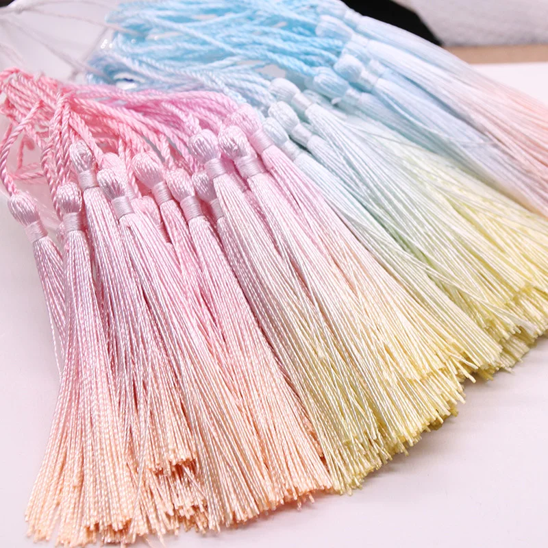 10/20pcs Gradient 13cm Tassels Hand Dyed Gradual Change For Crafts Polyester Silk Tassel Fringe DIY Garments Accessories Materi
10/20pcs Gradient 13cm Tassels Hand Dyed Gradual Change For Crafts Polyester Silk Tassel Fringe DIY Garments Accessories Materi