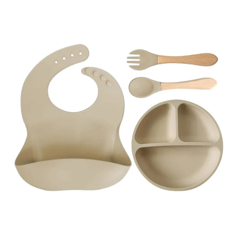 4Pcs Soft Solid Silicone Baby Feeding Set Suction Plate Waterproof Bibs Spoon Fork Kids Cutlery Set Toddler Children Tableware
4Pcs Soft Solid Silicone Baby Feeding Set Suction Plate Waterproof Bibs Spoon Fork Kids Cutlery Set Toddler Children Tableware