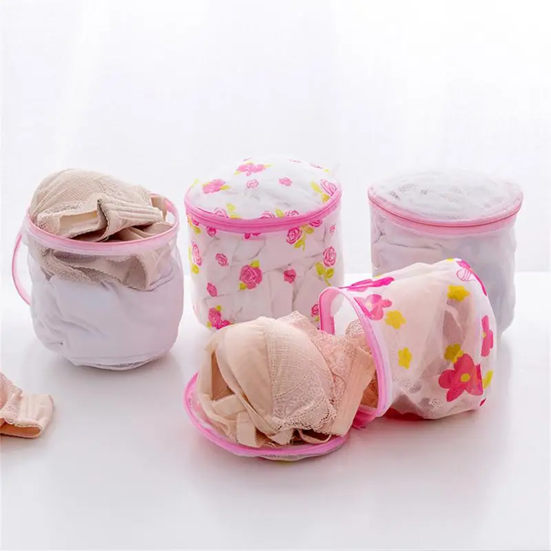 

Home Lingerie Clothes Washing Bag Net Mesh Zip Bag Convenient Underwear Bra Sock Laundry Washing Aid Filter Wash Basket Bag