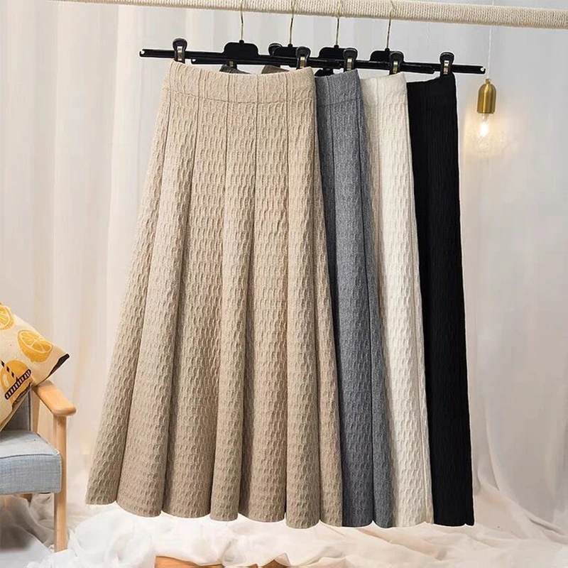 Rimocy Autumn Winter Knitted Skirt for Women Simple High Waist A Line Long Skirts Woman Solid Color Thicken Warm Midi Skirt
Rimocy Autumn Winter Knitted Skirt for Women Simple High Waist A Line Long Skirts Woman Solid Color Thicken Warm Midi Skirt