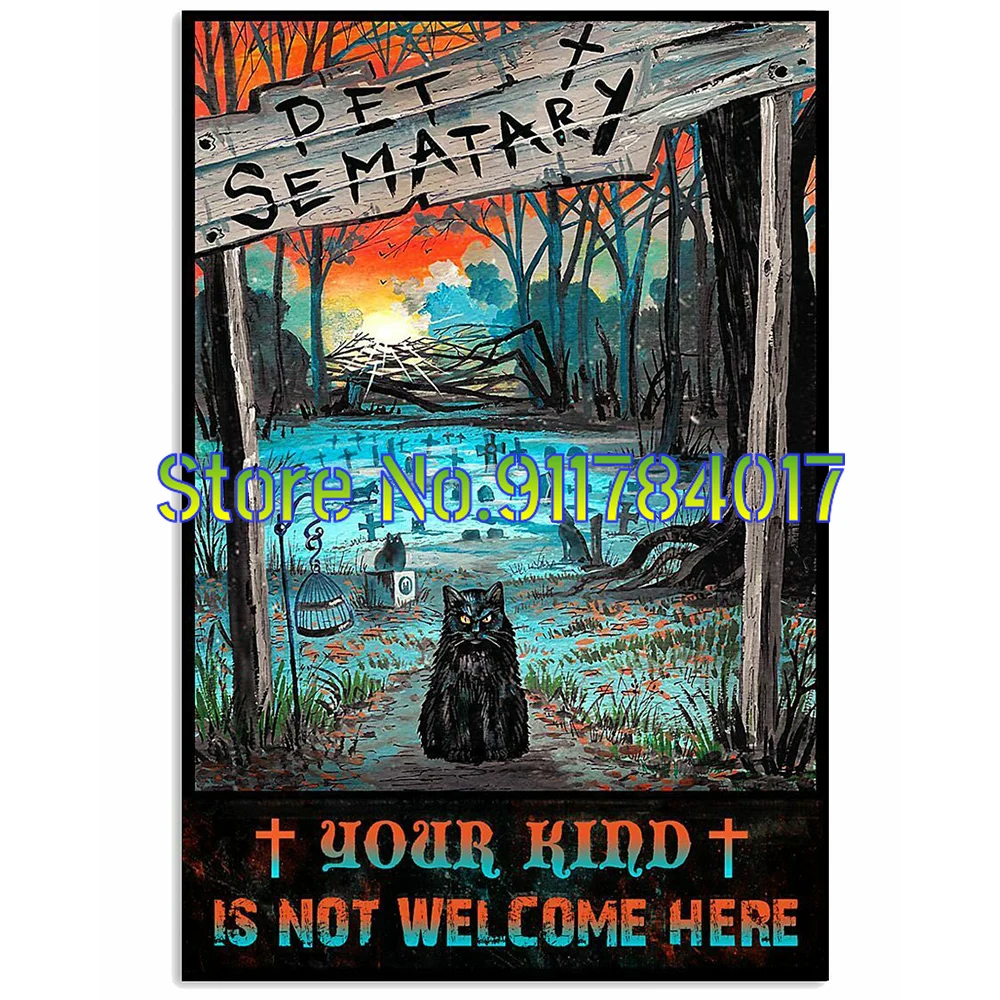 Vintage Your Kind Is Not Welcome Here Black Cat Tin Signs Iron Painting Wall Plate Home Bar Pub Man Cave Decor
Vintage Your Kind Is Not Welcome Here Black Cat Tin Signs Iron Painting Wall Plate Home Bar Pub Man Cave Decor