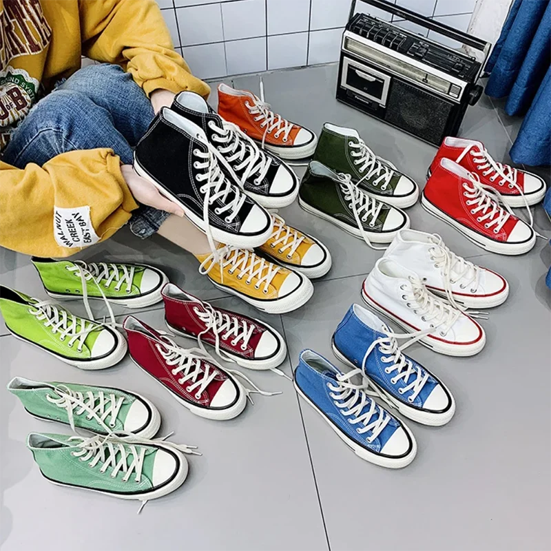 Women Canvas Shoes High Top Sneakers for Women's Board Shoes Vulcanized Sneaker Classic Unisex Student Fashion Casual Sneakers
Women Canvas Shoes High Top Sneakers for Women's Board Shoes Vulcanized Sneaker Classic Unisex Student Fashion Casual Sneakers