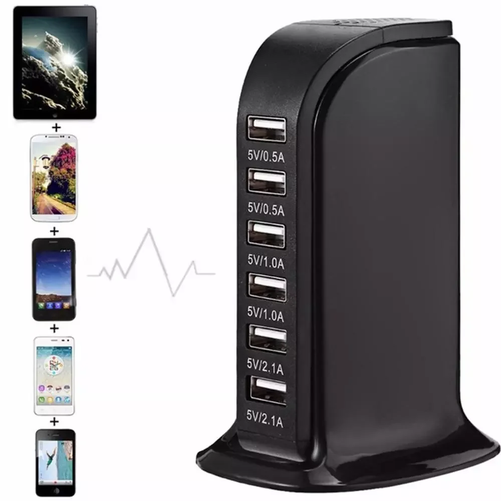 Multi 6 Port USB Charger 6A Rapid Charging Station Mobile Phone Desktop Travel Hub Connectors Extension Socket Platooninsert
Multi 6 Port USB Charger 6A Rapid Charging Station Mobile Phone Desktop Travel Hub Connectors Extension Socket Platooninsert