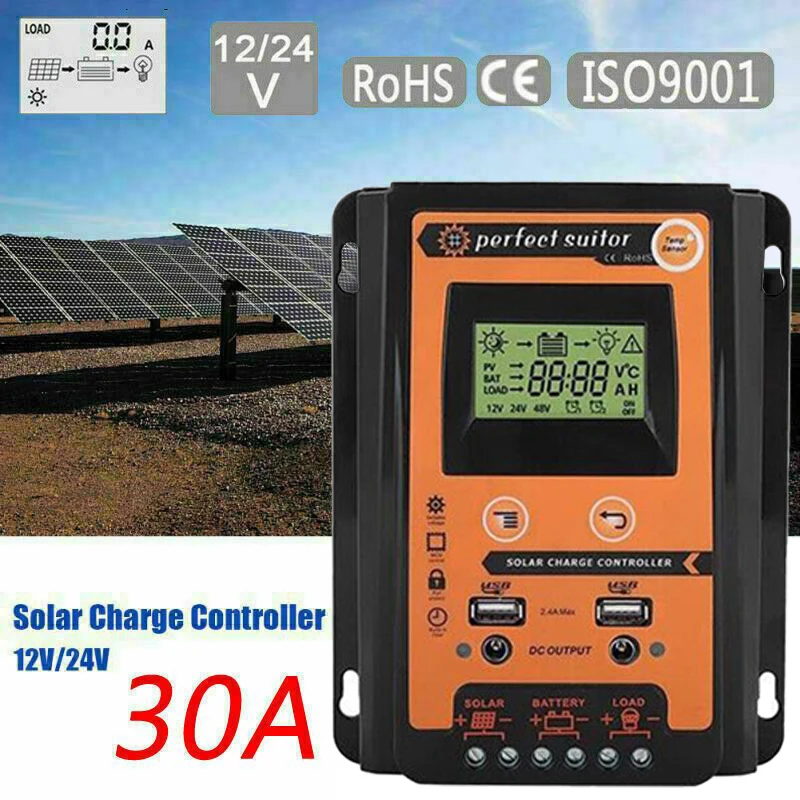 Electrical Supplies Charge Controller PV Generation Regulator With 12-24V 50-70A Battery Controller DC Ports Dual
Electrical Supplies Charge Controller PV Generation Regulator With 12-24V 50-70A Battery Controller DC Ports Dual