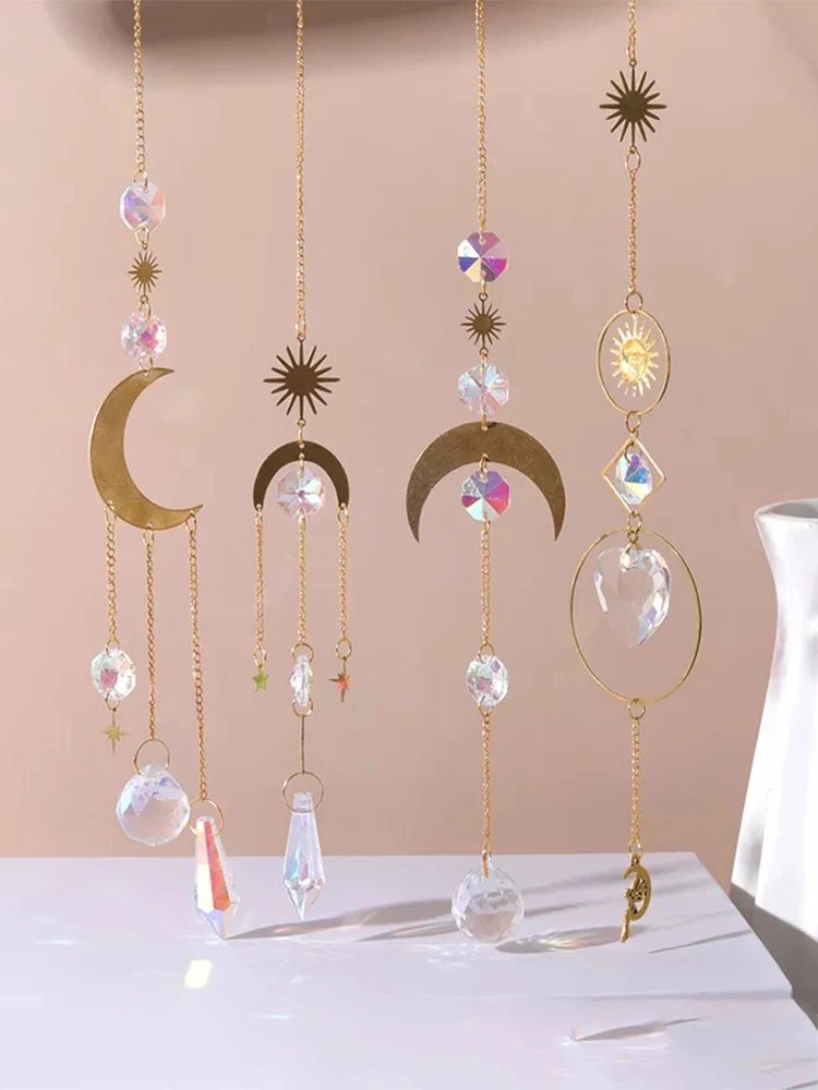 Sun Catchers Crystal Pendant Wind Chimes Suncatcher Window Crystals Rainbow Chaser Prism Maker Hanging Pendant Garden Decoration 
Sun Catchers Crystal Pendant Wind Chimes Suncatcher Window Crystals Rainbow Chaser Prism Maker Hanging Pendant Garden Decoration