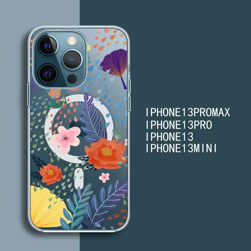 Чехол для телефона с цветочным рисунком ручной работы для iPhone 13 12 Mini Pro Max Прозрачный Супер Магнитный чехол MagSafe
Чехол для телефона с цветочным рисунком ручной работы для iPhone 13 12 Mini Pro Max Прозрачный Супер Магнитный чехол MagSafe