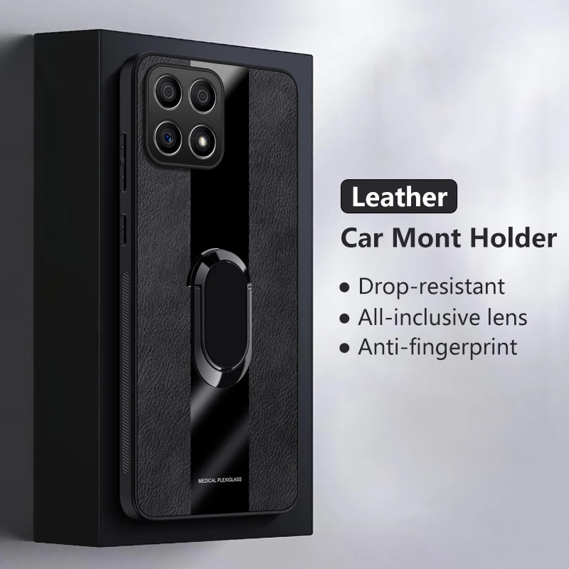 Luxury Leather Case for Huawei Honor X8 Plexiglass Car Magnetic Ring Holder Armor Shockproof Soft Edges Phone Cover HonorX8
Luxury Leather Case for Huawei Honor X8 Plexiglass Car Magnetic Ring Holder Armor Shockproof Soft Edges Phone Cover HonorX8