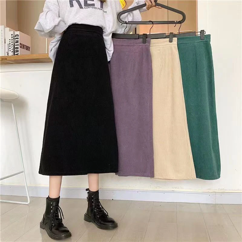 Korean Fashion Corduroy Skirts Ladies Autumn Winter Casual High Waisted Skirts Women College Style Loose A Line Skirt Girl
Korean Fashion Corduroy Skirts Ladies Autumn Winter Casual High Waisted Skirts Women College Style Loose A Line Skirt Girl