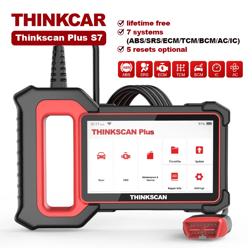 THINKCAR Thinkscan Plus S7/S6/S4 OBD2 Диагностические инструменты Трансмиссия / ABS/SRS Диагностический считыватель кодов Автомобильный сканер obd 2 
THINKCAR Thinkscan Plus S7/S6/S4 OBD2 Диагностические инструменты Трансмиссия / ABS/SRS Диагностический считыватель кодов Автомобильный сканер obd 2