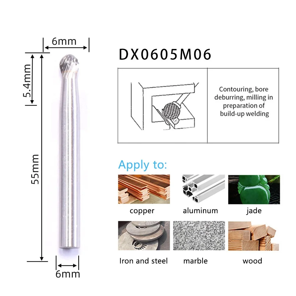 1PCS Ball Head Die Grinder Bit Milling Carving Tool Tungsten Rotary File Carbide Burr Home Garden Tools Workshop Equipment
1PCS Ball Head Die Grinder Bit Milling Carving Tool Tungsten Rotary File Carbide Burr Home Garden Tools Workshop Equipment