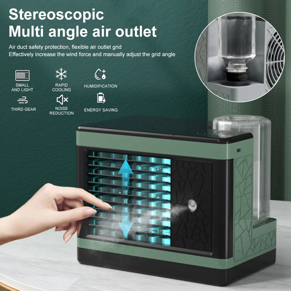 Portable Air Conditioning Fan 3 Speeds Mini Air Conditioner Anion Purifier Humidifier Desktop USB Air Cooling Fan Air Cooler
Portable Air Conditioning Fan 3 Speeds Mini Air Conditioner Anion Purifier Humidifier Desktop USB Air Cooling Fan Air Cooler