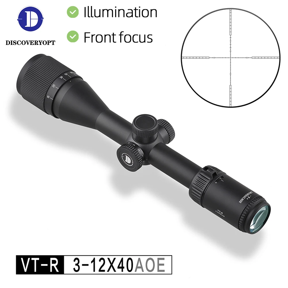 Discovery Optical Sight VT-R 3-12X40AOE 25.4mm Hunting Rifle Scope Collimator Front Adjust Focus Tactical Hunting Rifle Scope
Discovery Optical Sight VT-R 3-12X40AOE 25.4mm Hunting Rifle Scope Collimator Front Adjust Focus Tactical Hunting Rifle Scope