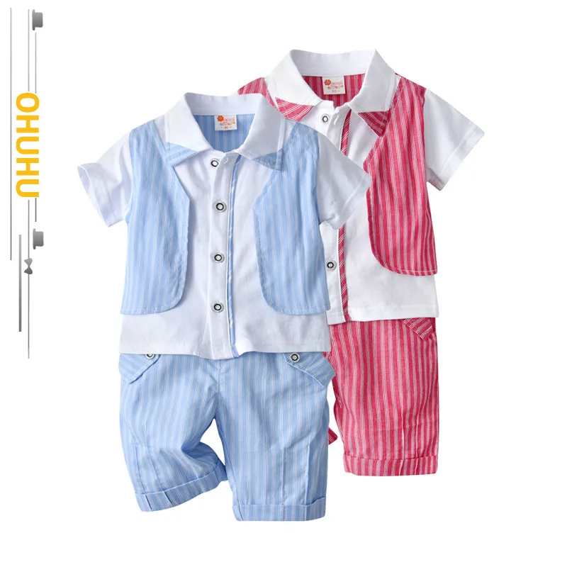 2022 Summer New Children's Clothing Boys Gentleman Short Sleeve Suit Striped Thin Section Children's Bow Two Piece Set 212251
2022 Summer New Children's Clothing Boys Gentleman Short Sleeve Suit Striped Thin Section Children's Bow Two Piece Set 212251