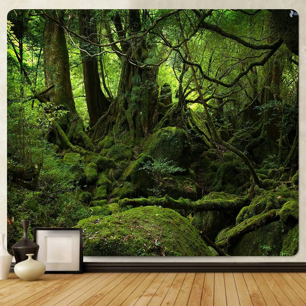 

Old-growth forest sky psychedelic scene home decoration art tapestry hippie bohemia decoration large size tapestry