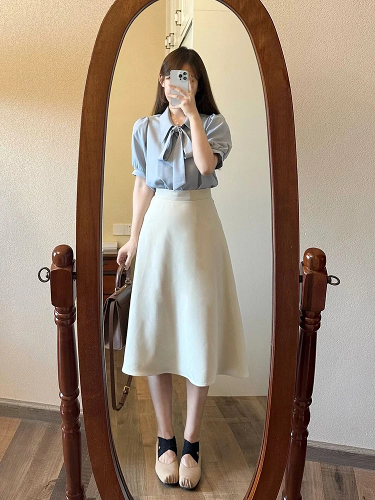 GS4098 Gentle Bow Bubble Shirt Mid length Half length Dress Women's Summer 2023 New Fashion Two Piece Set
GS4098 Gentle Bow Bubble Shirt Mid length Half length Dress Women's Summer 2023 New Fashion Two Piece Set