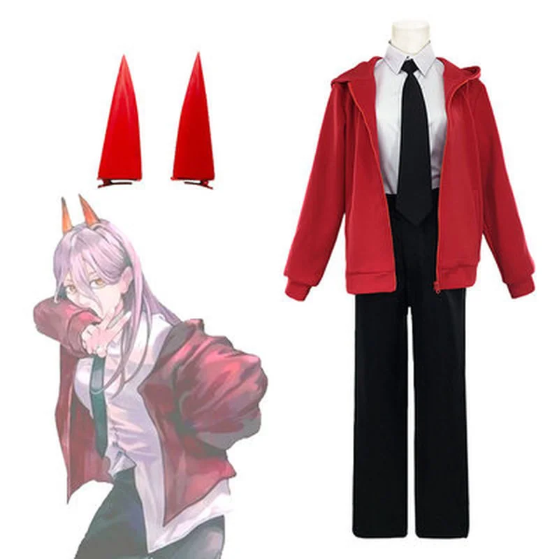 Anime Chainsaw Man Cosplay Power C Costume Coat + Shirt + Tie+Wig Full Set Men Women Uniform Halloween Carnival
Anime Chainsaw Man Cosplay Power C Costume Coat + Shirt + Tie+Wig Full Set Men Women Uniform Halloween Carnival