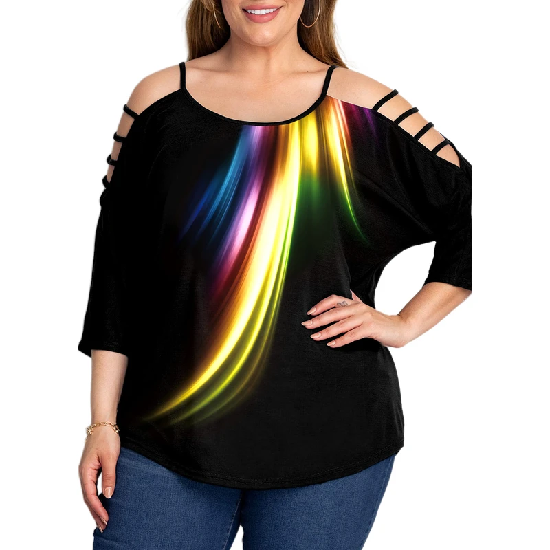 Fashion Plus Size Womens Cut Out Knitted Tees Gradient Printed T-shirts Autumn Sexy Long Sleeve Oversized Loose Hollow Tunic Top
Fashion Plus Size Womens Cut Out Knitted Tees Gradient Printed T-shirts Autumn Sexy Long Sleeve Oversized Loose Hollow Tunic Top