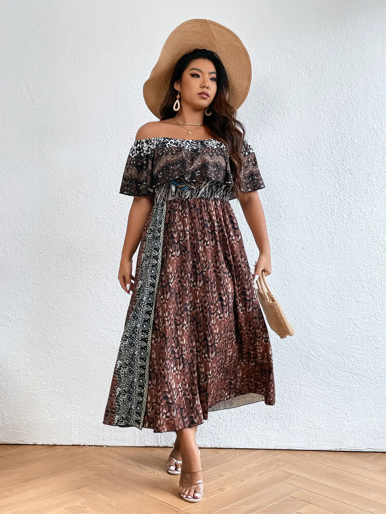 Finjani Plus Size Women Dresses Floral Print Off Shoulder Split Thigh Dress Casual Clothing For Autumn New
Finjani Plus Size Women Dresses Floral Print Off Shoulder Split Thigh Dress Casual Clothing For Autumn New