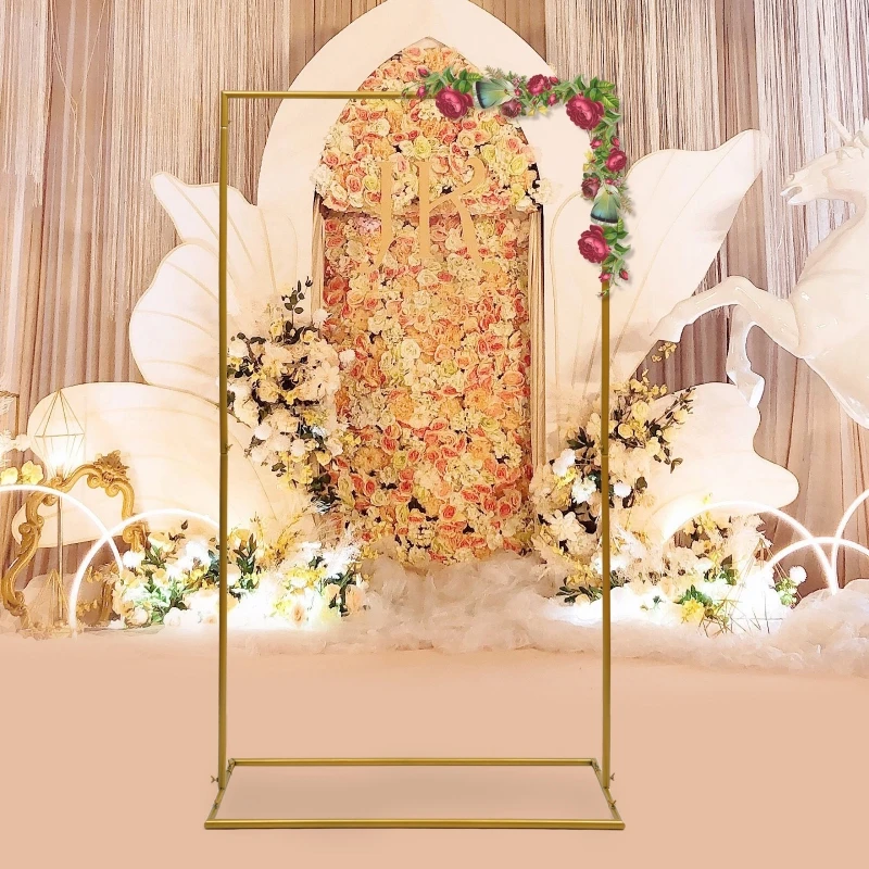 43.3x78.7x17.32Inch Wedding Arch Metal Backdrop Stand Flower Stand For Wedding, Birthday Party, Garden Decoration Gold
43.3x78.7x17.32Inch Wedding Arch Metal Backdrop Stand Flower Stand For Wedding, Birthday Party, Garden Decoration Gold