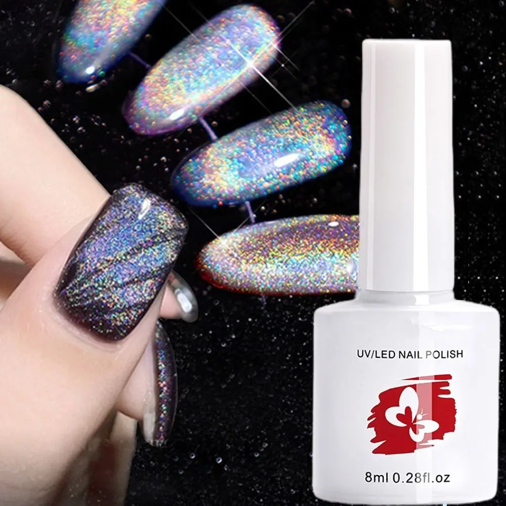 UV Gel Nail Polish Soak Off Colorful Reflective Glitter Holographic Glitter Magnetic Gel 8ml Rainbow Cat Eye Nail Gel
UV Gel Nail Polish Soak Off Colorful Reflective Glitter Holographic Glitter Magnetic Gel 8ml Rainbow Cat Eye Nail Gel