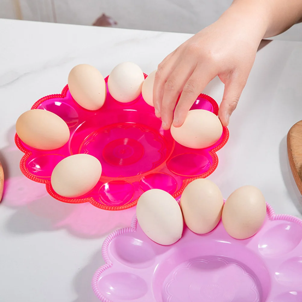 

3 Pcs Egg Storage Tray Ceramic Eggs Meatball Serving Platter Server Glass Egg Plate Plastic Easter Appetizers Dish