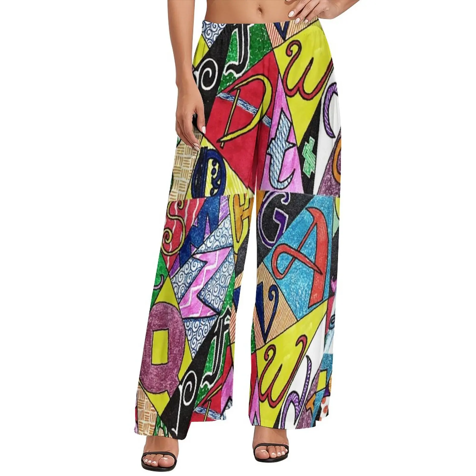 Colorful Word Graffiti Pants Eye Exam Print Elegant Wide Pants Womens Oversize Harajuku Custom Straight Trousers
Colorful Word Graffiti Pants Eye Exam Print Elegant Wide Pants Womens Oversize Harajuku Custom Straight Trousers