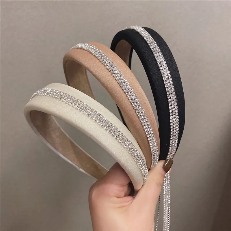 Shiny Rhinestones Tassel Headband Solid Yound Lady Faviorate Headdress Silver Crystals Hairband Sponge Inside Vintage Hair Hoop
Shiny Rhinestones Tassel Headband Solid Yound Lady Faviorate Headdress Silver Crystals Hairband Sponge Inside Vintage Hair Hoop