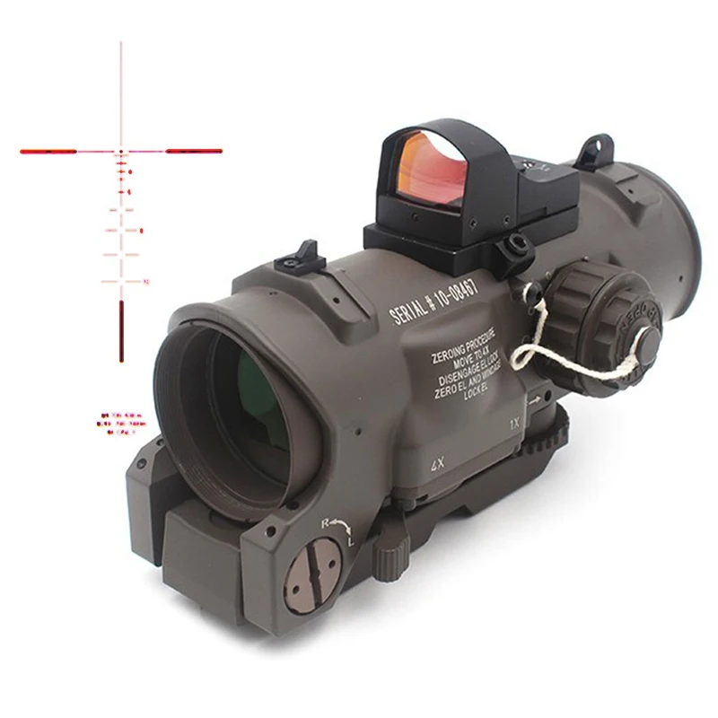 

New Tactical 1-4X DR Dual Role Optical Sight Gen3 Scope CX5395 Reticle With DOC Red Dot Reflex Sight With ARMS QD Mount