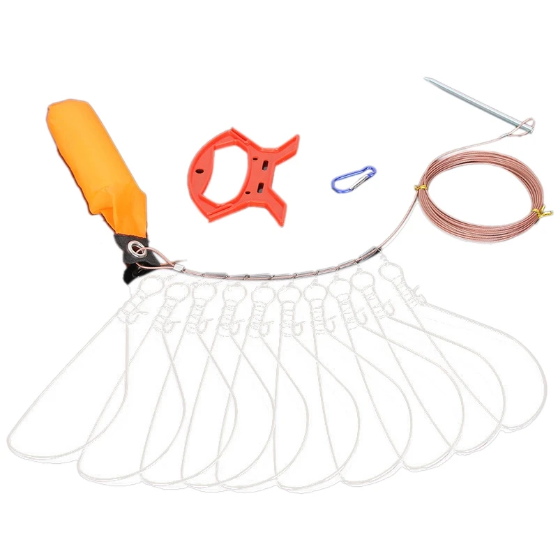 10M Fish Buckle Lock Wire Rope Steel Live Fish Buckle Set Stringer Controller Buoyancy Fishing Accessories Tackle Tool
10M Fish Buckle Lock Wire Rope Steel Live Fish Buckle Set Stringer Controller Buoyancy Fishing Accessories Tackle Tool
