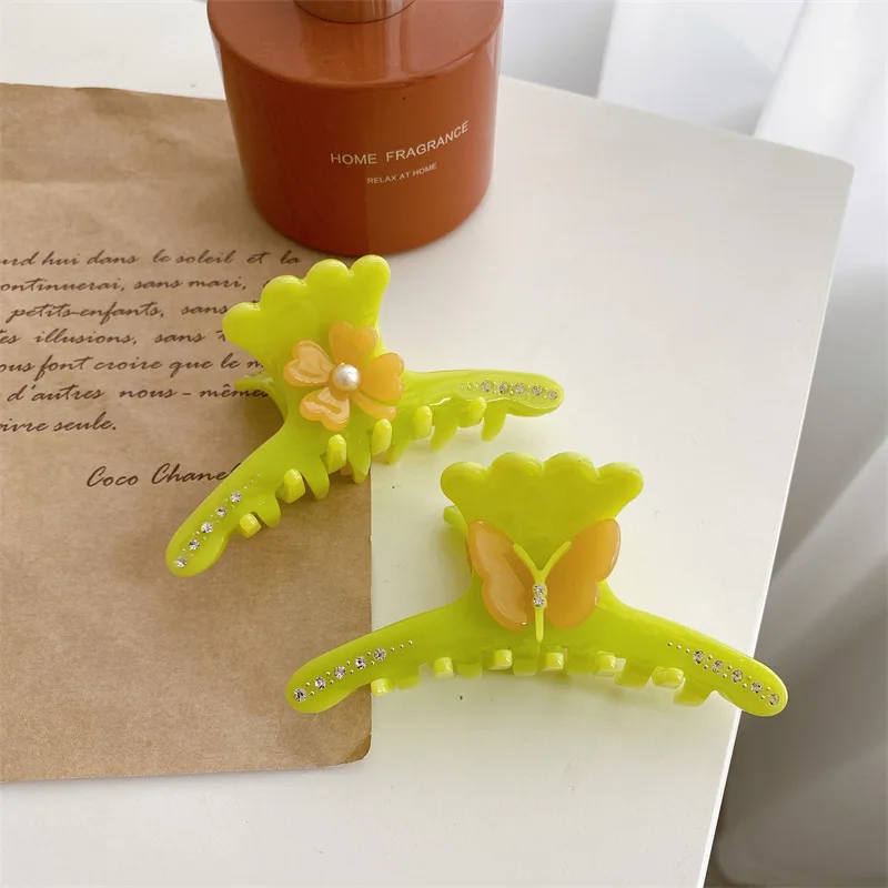 Hot Selling Korean Green Rhinestone Flower Butterfly Hair Claw Clips High Quality 9cm Medium Acetate Hair Accessories For Woman
Hot Selling Korean Green Rhinestone Flower Butterfly Hair Claw Clips High Quality 9cm Medium Acetate Hair Accessories For Woman