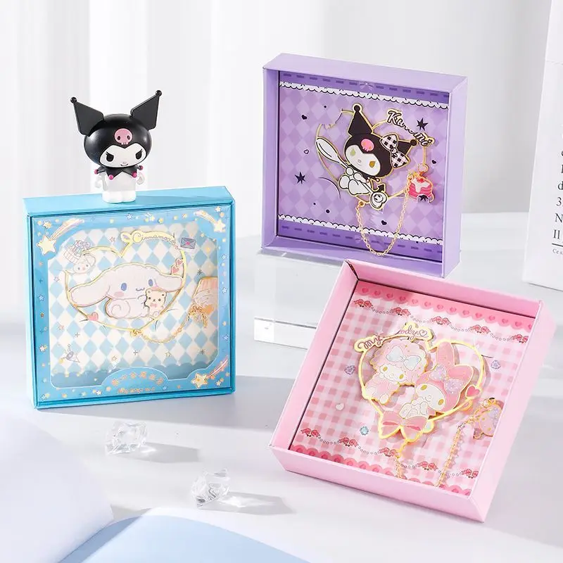 My Melody Kawaii Sanrio Anime Hollow Cartoon Metal Bookmark Cute Cinnamoroll Kuromi Toys Stationery Decoration Gifts for Kids
My Melody Kawaii Sanrio Anime Hollow Cartoon Metal Bookmark Cute Cinnamoroll Kuromi Toys Stationery Decoration Gifts for Kids