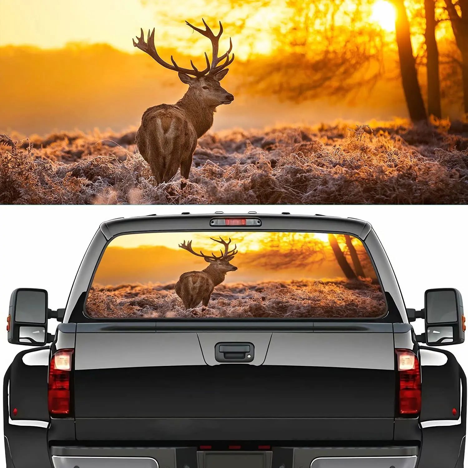 Rear Window Decals - Deer Window Tint for Trucks,SUV,Cars,Universal Car Decal,Single Side View Perforated Vinyl Window Film Truc
Rear Window Decals - Deer Window Tint for Trucks,SUV,Cars,Universal Car Decal,Single Side View Perforated Vinyl Window Film Truc