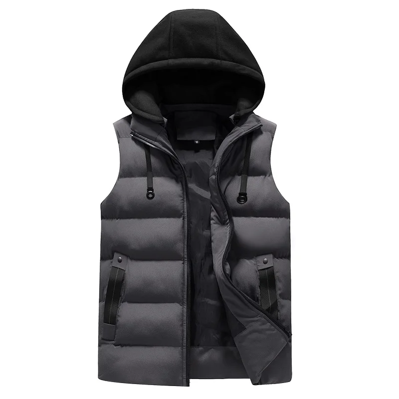 Mens Vest Jackets Winter Warm Sleeveless Coats Fashion Hooded Vest Men Casual Waistcoat Hat Detachable Vests Jacket Men Clothing
Mens Vest Jackets Winter Warm Sleeveless Coats Fashion Hooded Vest Men Casual Waistcoat Hat Detachable Vests Jacket Men Clothing