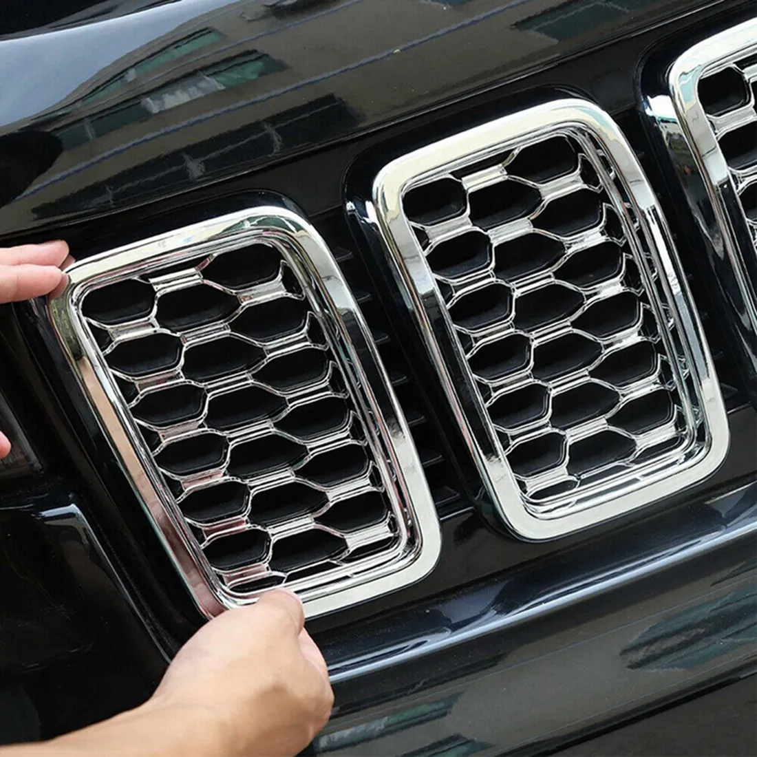 Front Grill Mesh Inserts Rings Covers Inserts Kit for Jeep Grand Cherokee 2017 2018 2019 2020 2021 (Silver)
Front Grill Mesh Inserts Rings Covers Inserts Kit for Jeep Grand Cherokee 2017 2018 2019 2020 2021 (Silver)