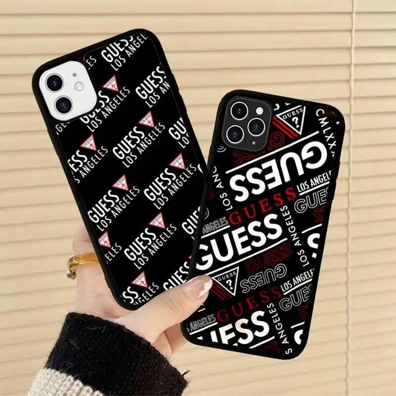 American fashion luxury brand GUESS Phone Case Silicone PC+TPU Case for iPhone 11 12 13 Pro Max 8 7 6 Plus X SE XR Hard Fundas
American fashion luxury brand GUESS Phone Case Silicone PC+TPU Case for iPhone 11 12 13 Pro Max 8 7 6 Plus X SE XR Hard Fundas