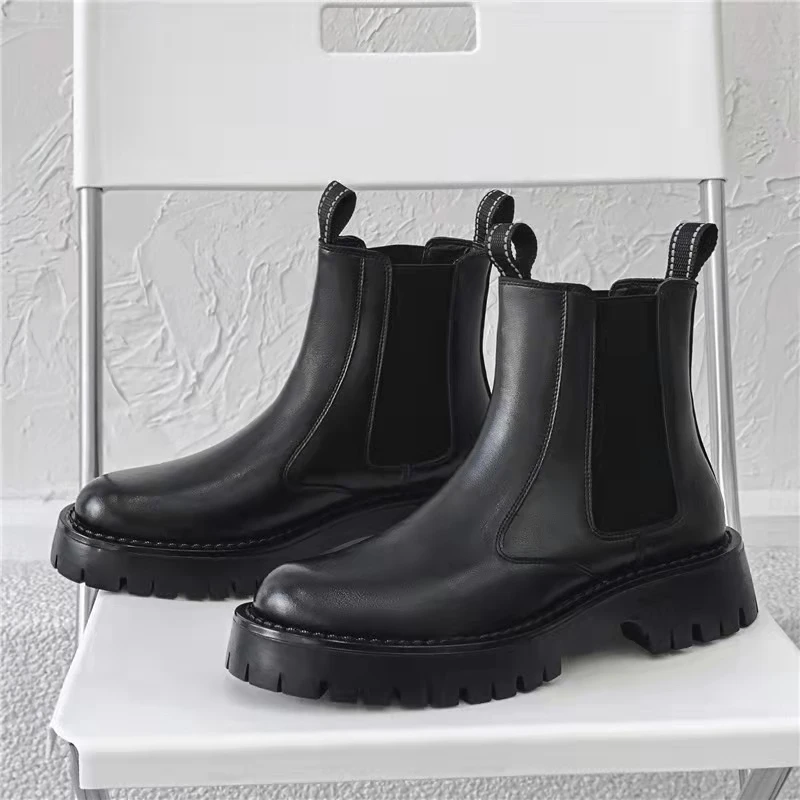 Men's Spring And Autumn Leather High Top Short Boots Youth Fashion Versatile Leisure Trend Inner High Pointed Leather Boots
Men's Spring And Autumn Leather High Top Short Boots Youth Fashion Versatile Leisure Trend Inner High Pointed Leather Boots