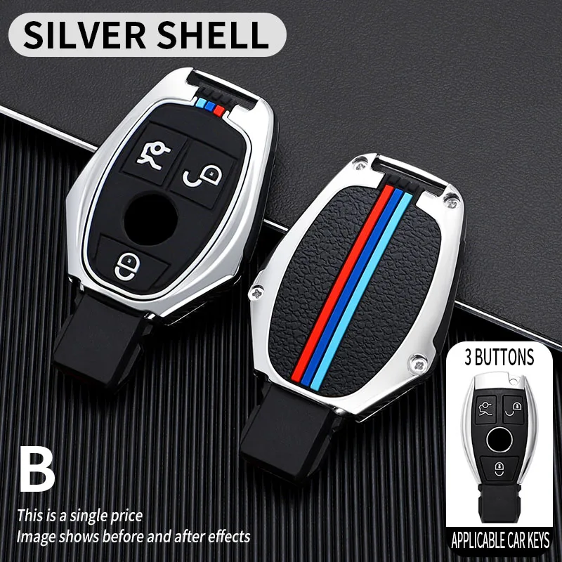 

Zinc Alloy Car Key Protect Case Cover for Mercedes Benz BGA AMG W203 W210 W211 W124 W202 W204 W205 W212 W176 E Class