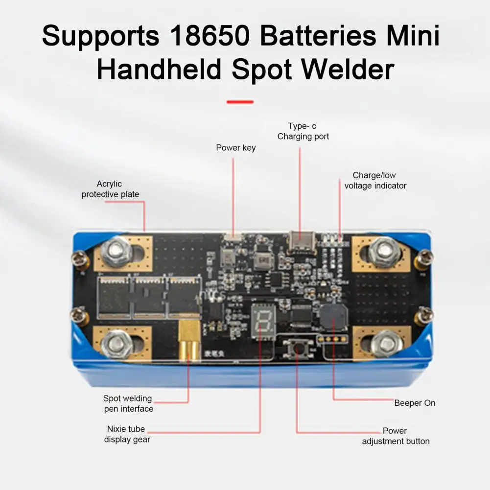 Mini Spot Welder Useful Portable 11000mAh Supports 18650 Batteries Spot Welder Industry Supplies
Mini Spot Welder Useful Portable 11000mAh Supports 18650 Batteries Spot Welder Industry Supplies