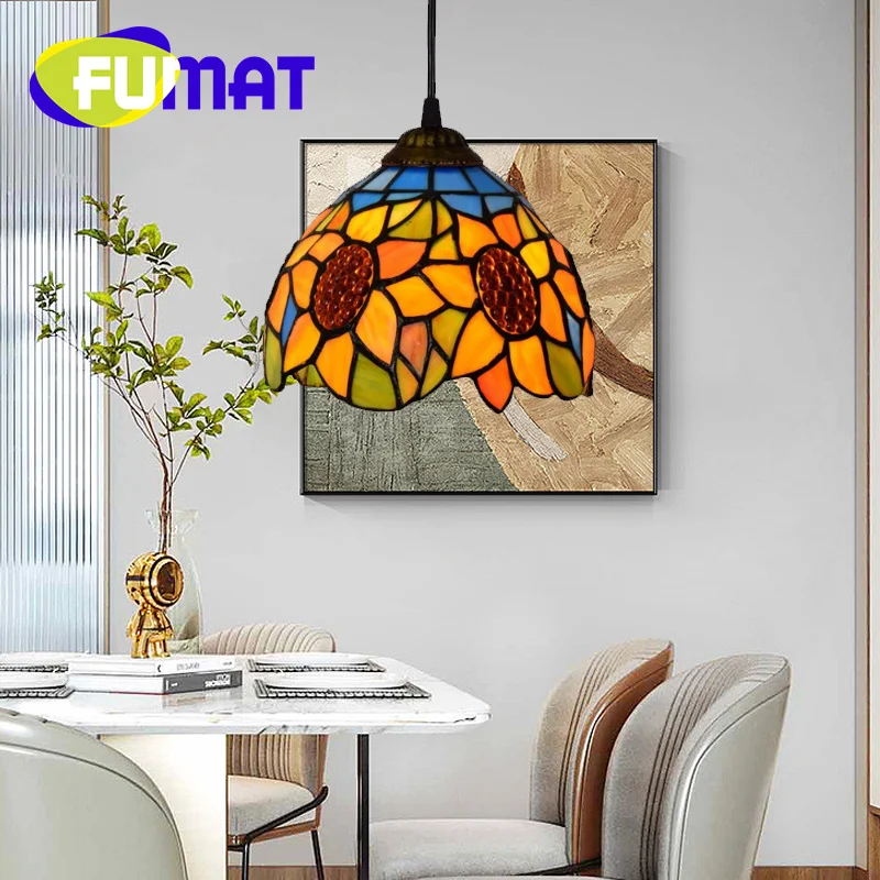 FUMAT Tiffany stained-glass chandelier Garden style Art Deco Living room Dining Room Bedroom hallway Sunflower suspended light
FUMAT Tiffany stained-glass chandelier Garden style Art Deco Living room Dining Room Bedroom hallway Sunflower suspended light