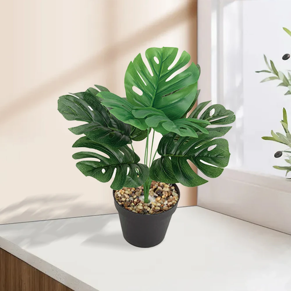Tropical Palm Leaves Bonsai Artificial Plants Pot Turtle Leaf Grass Potted Fake Flowers For Wedding Home Garden Table Decoration
Tropical Palm Leaves Bonsai Artificial Plants Pot Turtle Leaf Grass Potted Fake Flowers For Wedding Home Garden Table Decoration