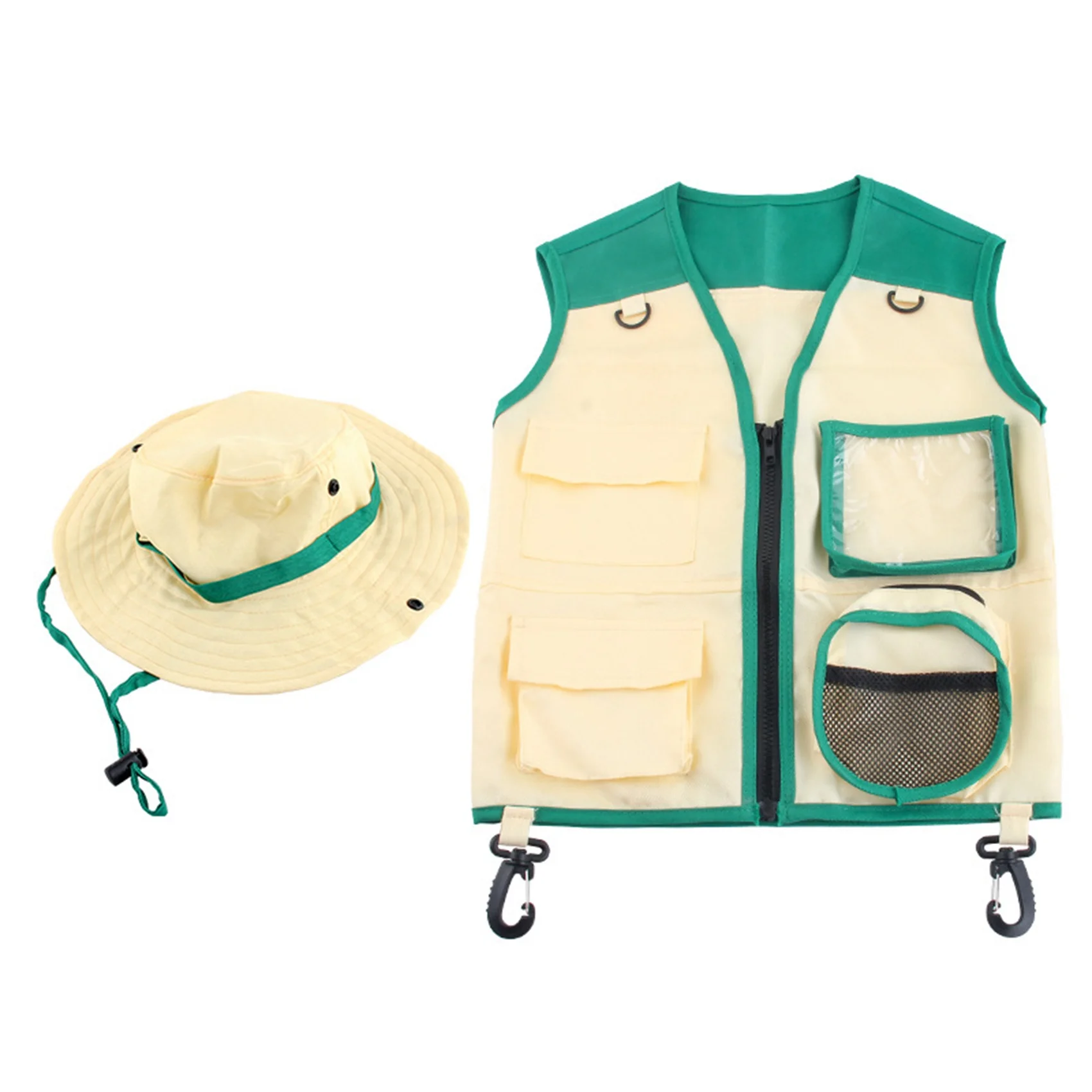 Kids Outdoor Adventure Explorer Kit Costume Vest and Hat Set Realize Children Career Dream Cosplay Gifts Green
Kids Outdoor Adventure Explorer Kit Costume Vest and Hat Set Realize Children Career Dream Cosplay Gifts Green